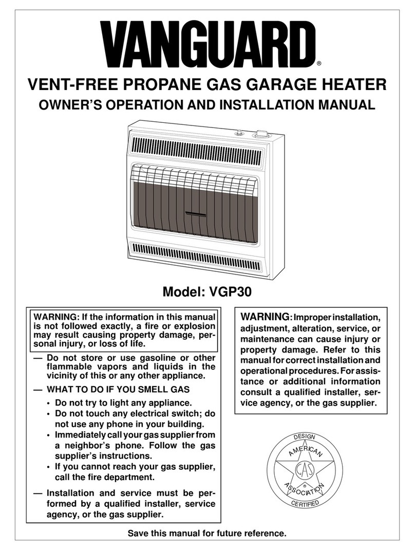 Vanguard VGP30 OWNER'S OPERATION AND INSTALLATION MANUAL Vanguard VGP30 OWNER'S OPERATION AND INSTALLATION MANUAL