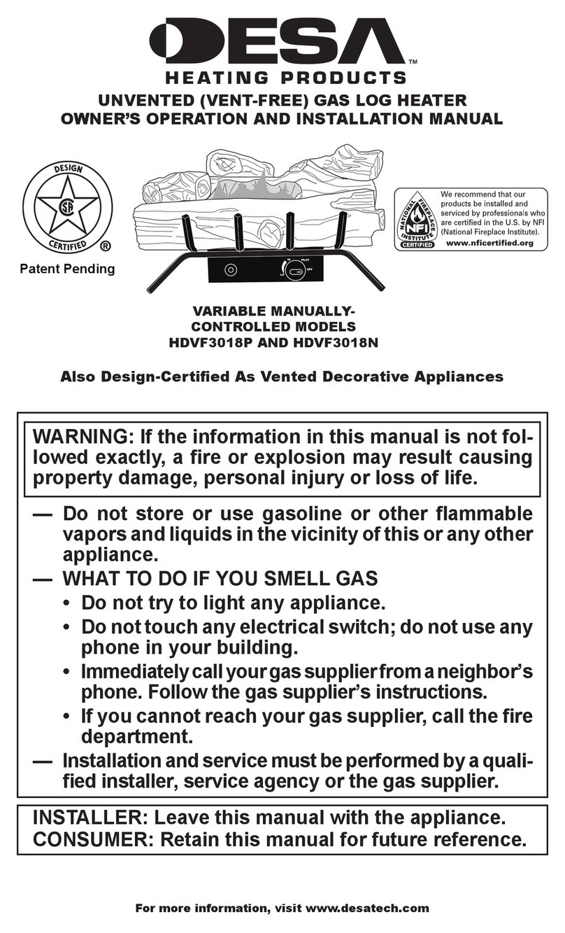 Desa HDVF3018N OWNER'S OPERATION AND INSTALLATION MANUAL