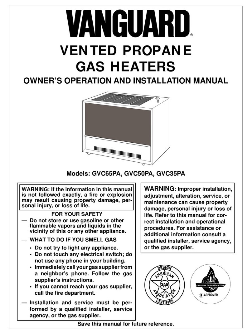 Desa Vanguard GVC35PA OWNER'S OPERATION AND INSTALLATION MANUAL Desa Vanguard GVC35PA OWNER'S OPERATION AND INSTALLATION MANUAL