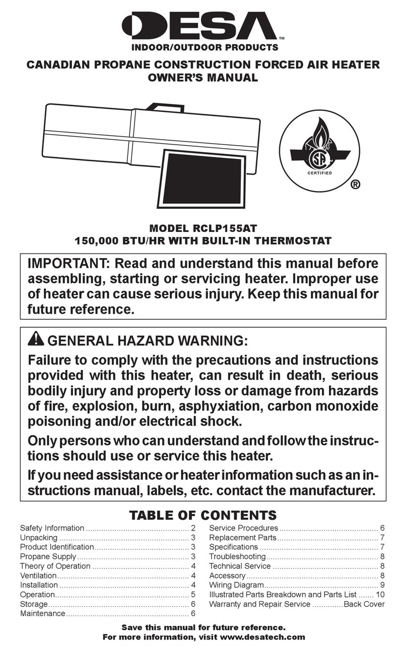 Desa RCLP155AT User manual