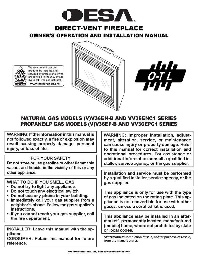 Desa VICTORIAN VV36ENB SERIES Quick start guide Desa VICTORIAN VV36ENB SERIES Quick start guide