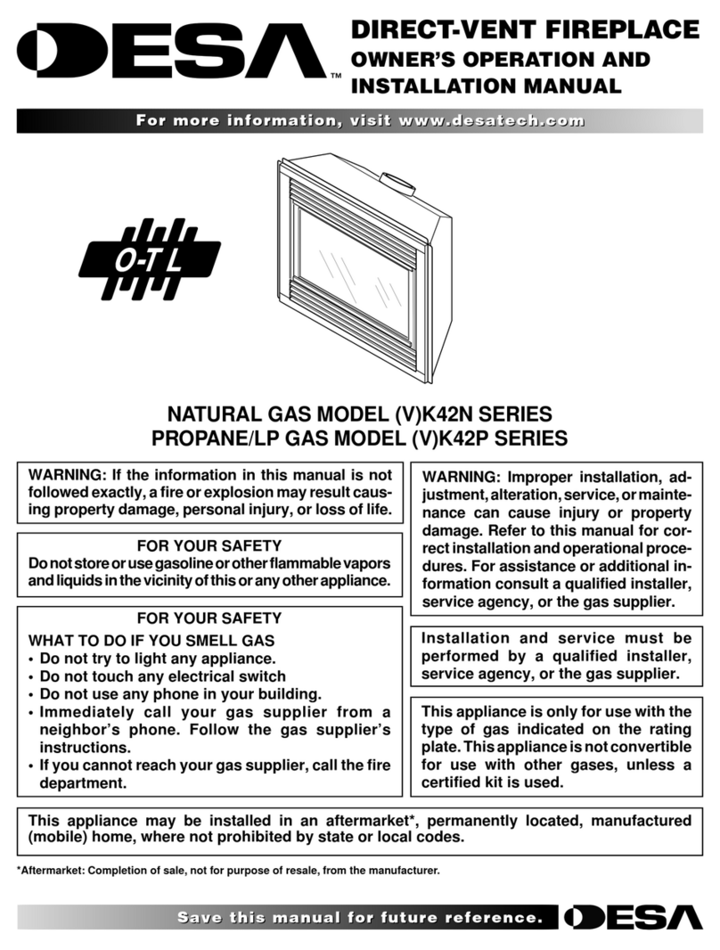 Desa VK42N SERIES OWNER'S OPERATION AND INSTALLATION MANUAL