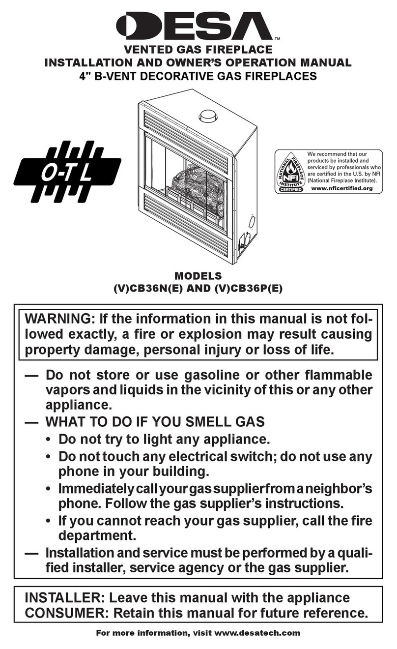Desa (V)CB36P(E) Installation and owner's operation manual