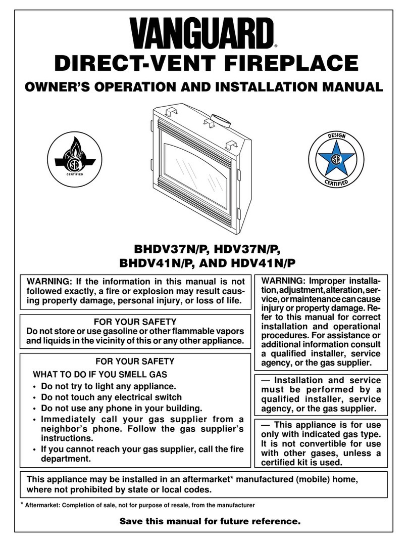 Vanguard BHDV37N/P OWNER'S OPERATION AND INSTALLATION MANUAL