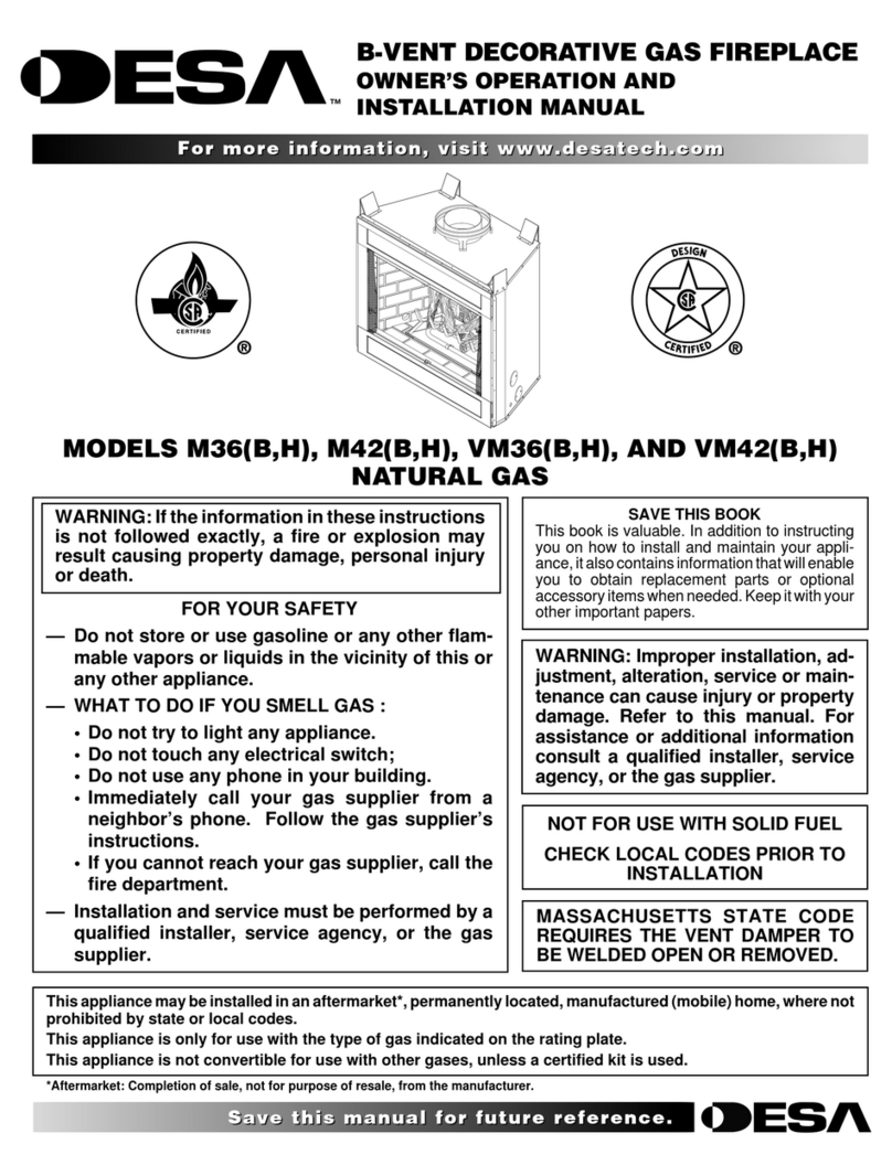 Desa VM42 OWNER'S OPERATION AND INSTALLATION MANUAL