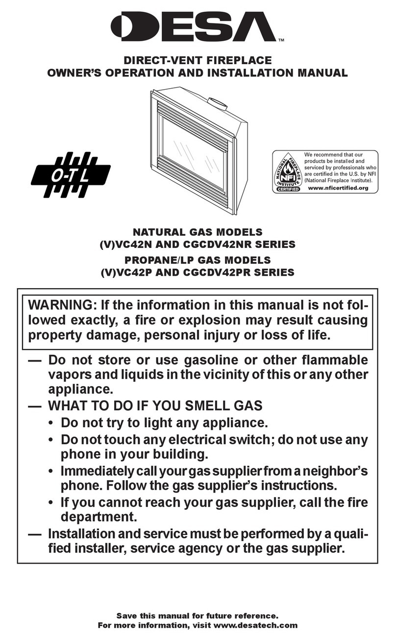 Desa VVC42P SERIES OWNER'S OPERATION AND INSTALLATION MANUAL