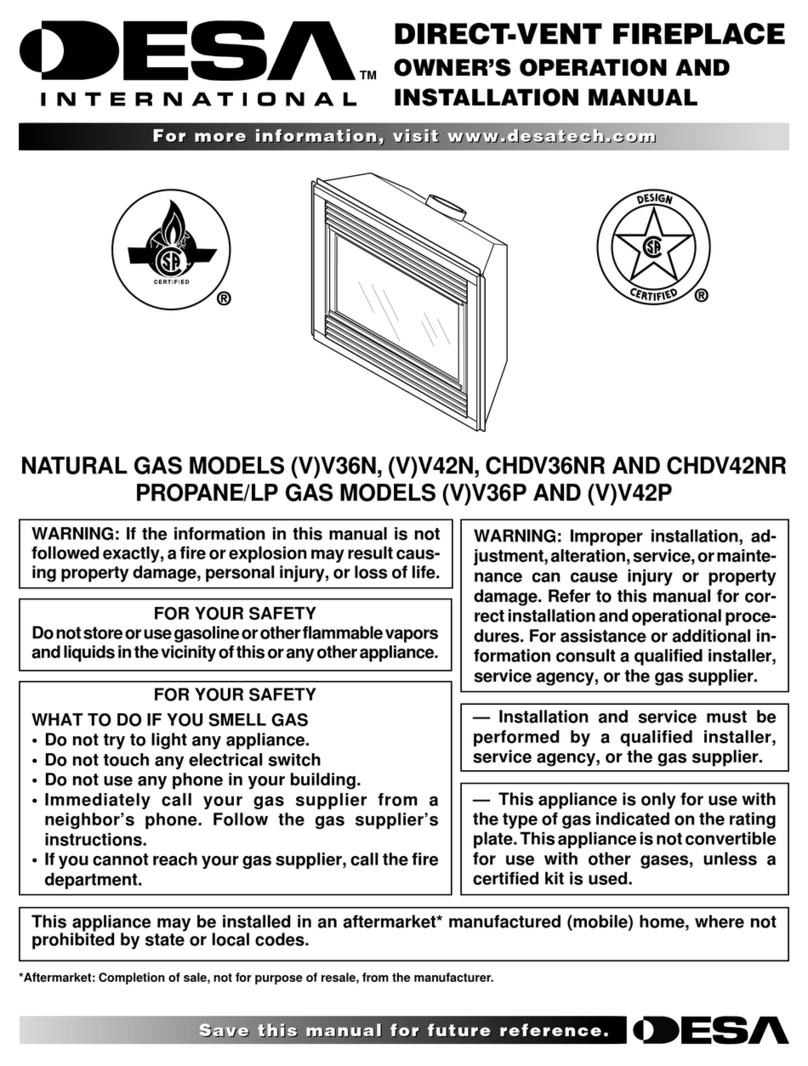 Desa VV36P Series OWNER'S OPERATION AND INSTALLATION MANUAL