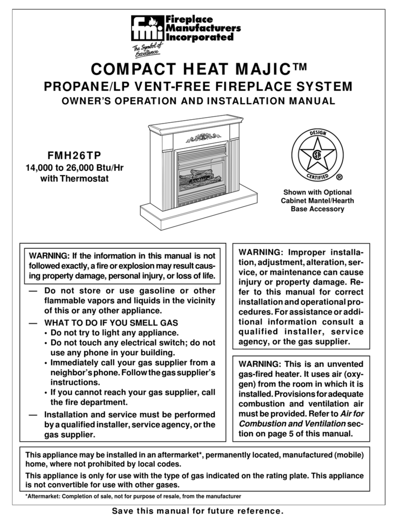 FMI COMPACT HEAT MAJIC FMH26TP OWNER'S OPERATION AND INSTALLATION MANUAL FMI COMPACT HEAT MAJIC FMH26TP OWNER'S OPERATION AND INSTALLATION MANUAL