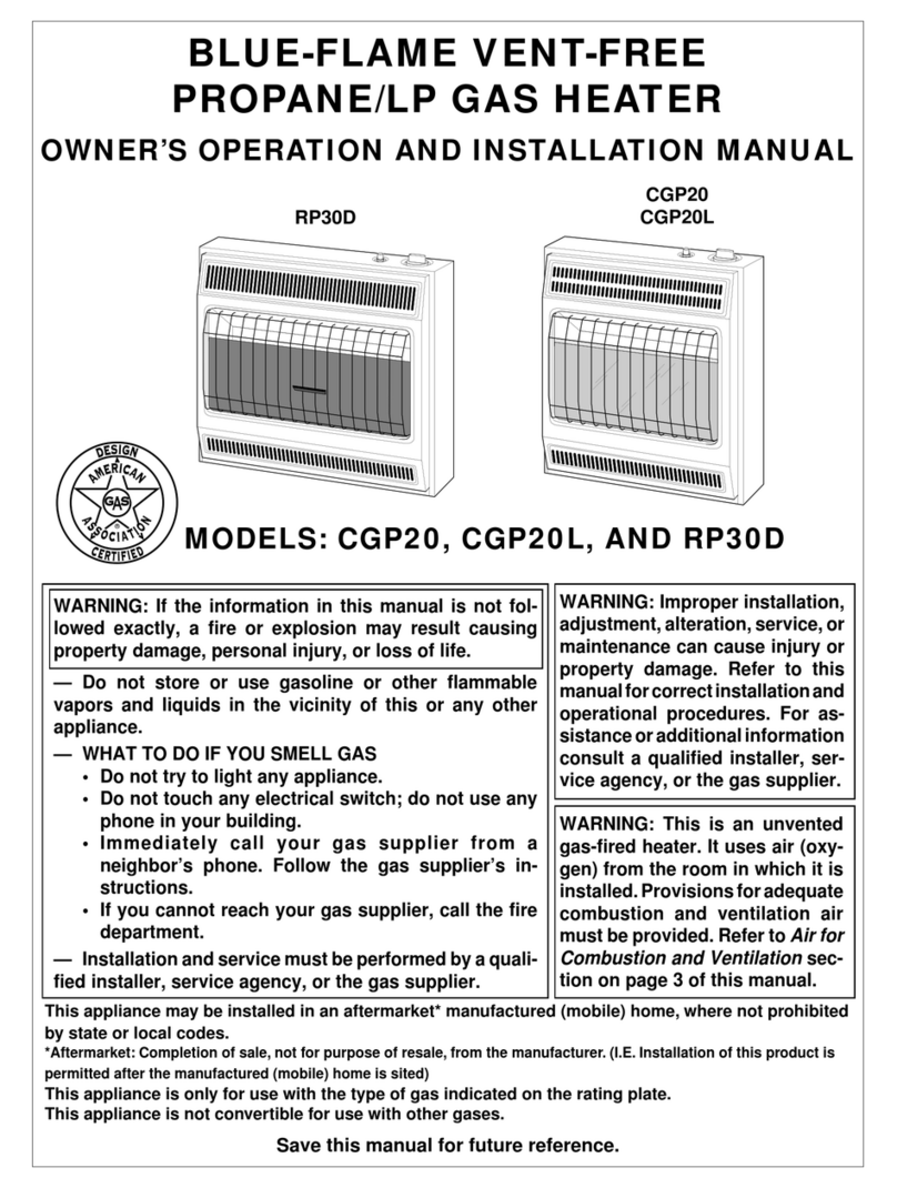 Desa CGP20 OWNER'S OPERATION AND INSTALLATION MANUAL