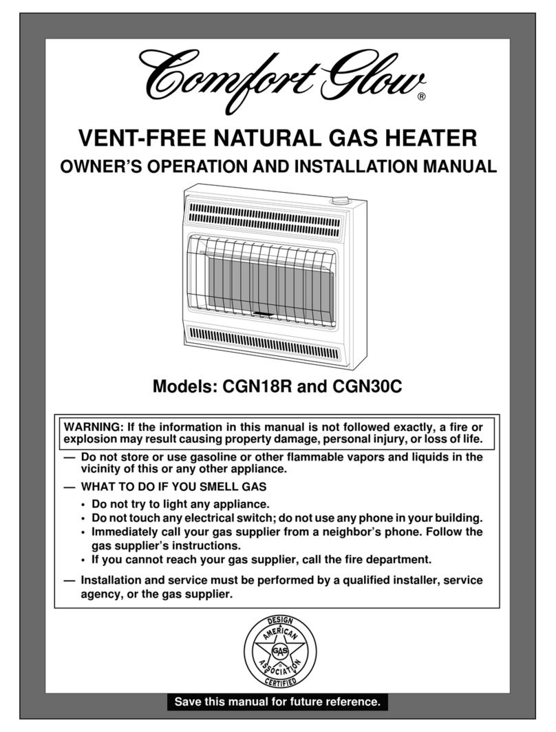 Desa Comfort Glow CGN18R OWNER'S OPERATION AND INSTALLATION MANUAL