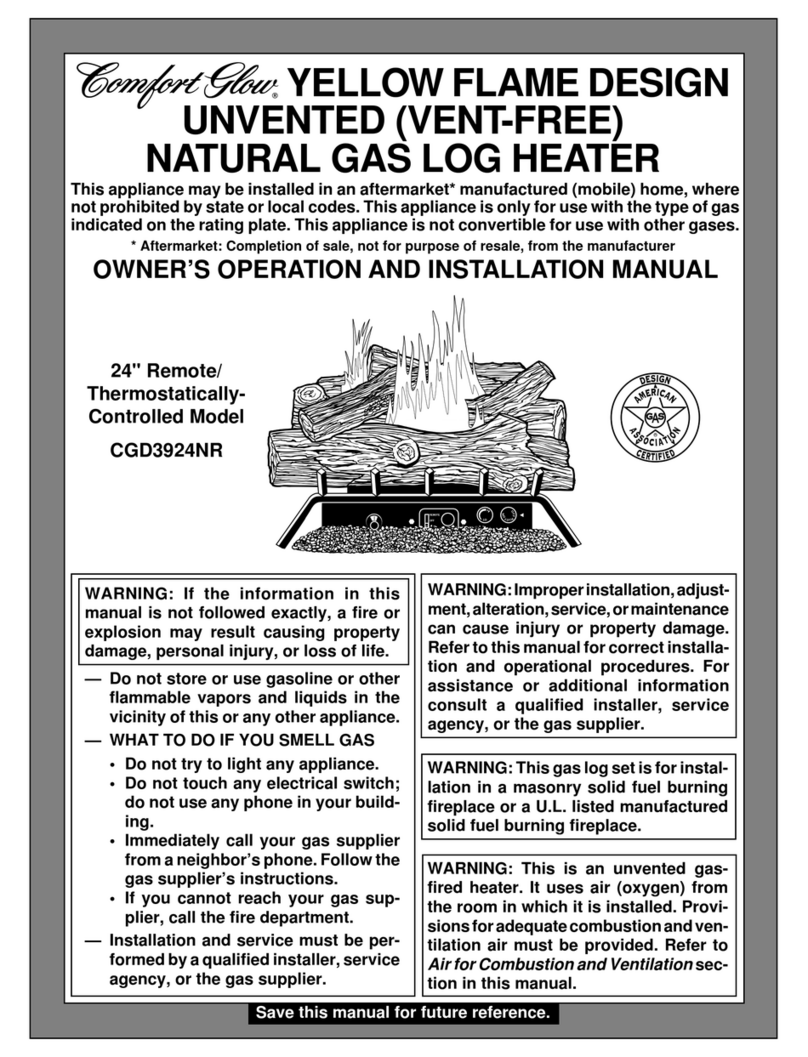 Desa Comfort Glow CGD3924NR OWNER'S OPERATION AND INSTALLATION MANUAL