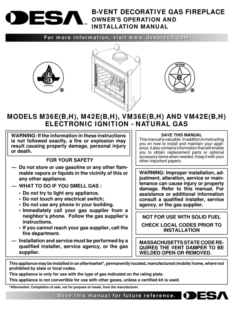 Desa M42E(B OWNER'S OPERATION AND INSTALLATION MANUAL
