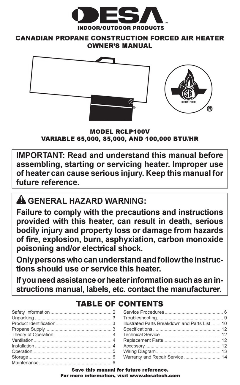 Desa RCLP100V User manual