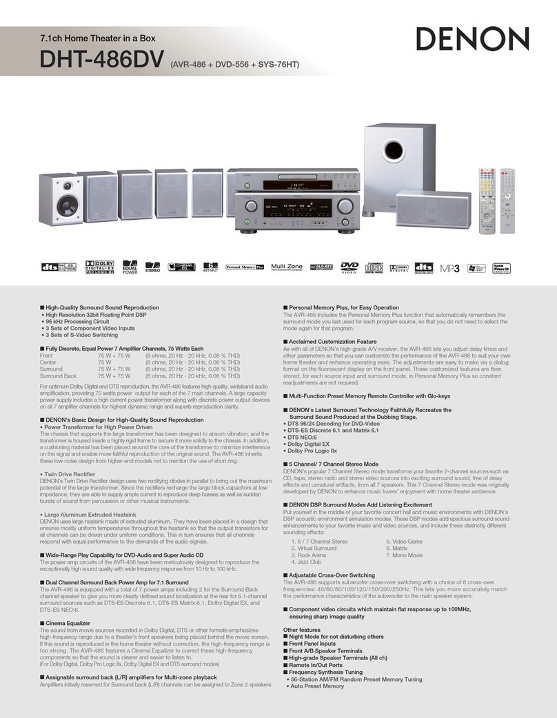 Denon DHT-486DV Specifications