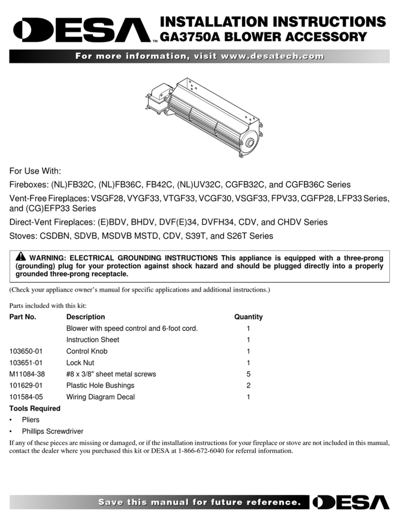 Desa Ga3750a installation instructions