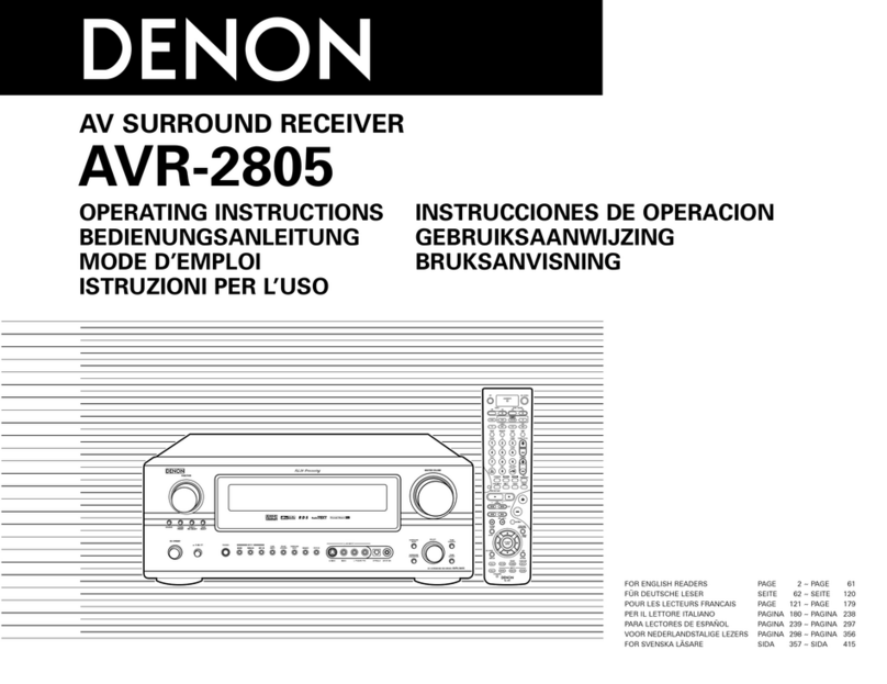 Denon AVR-3805 User manual