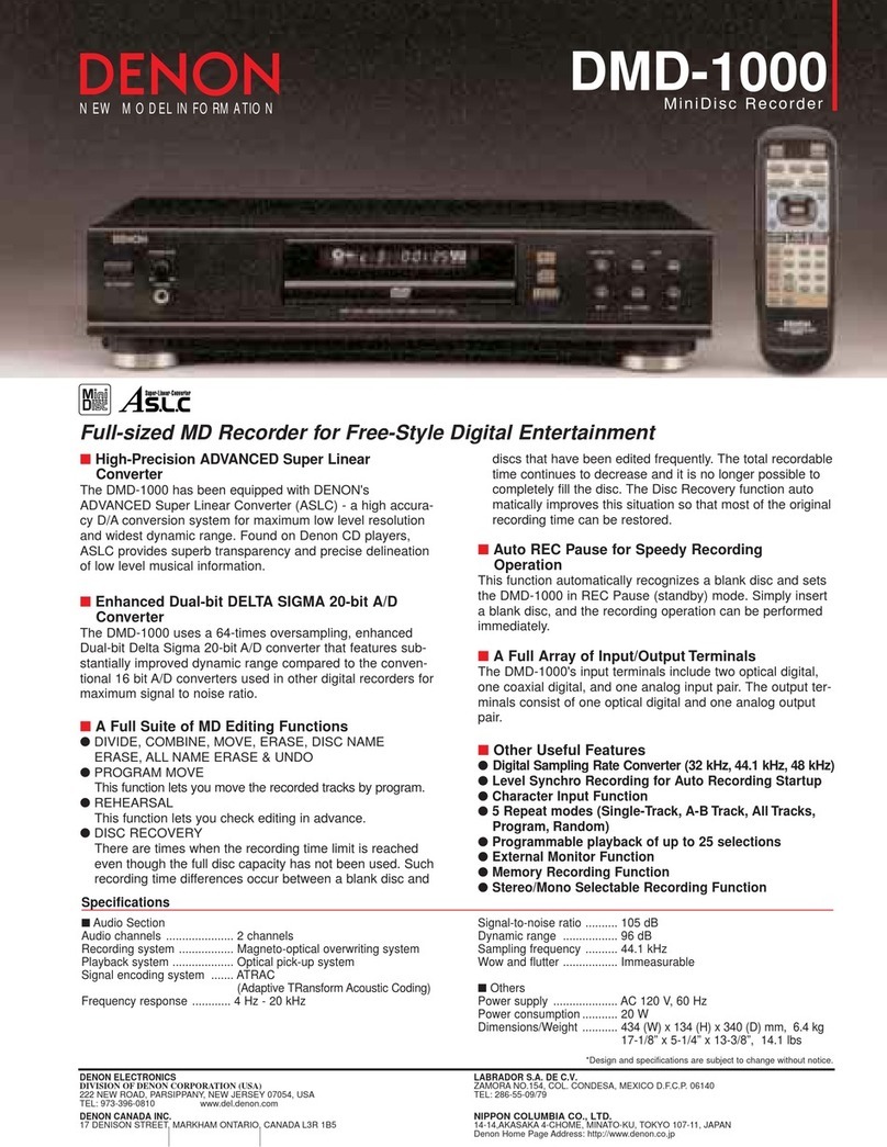 Denon DMD-1000 User manual