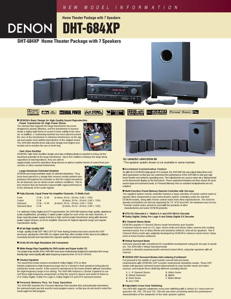 Denon DHT-684XP User manual