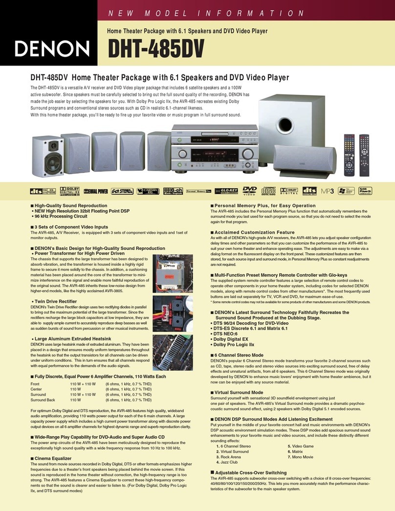 Denon DHT-485DV datasheet