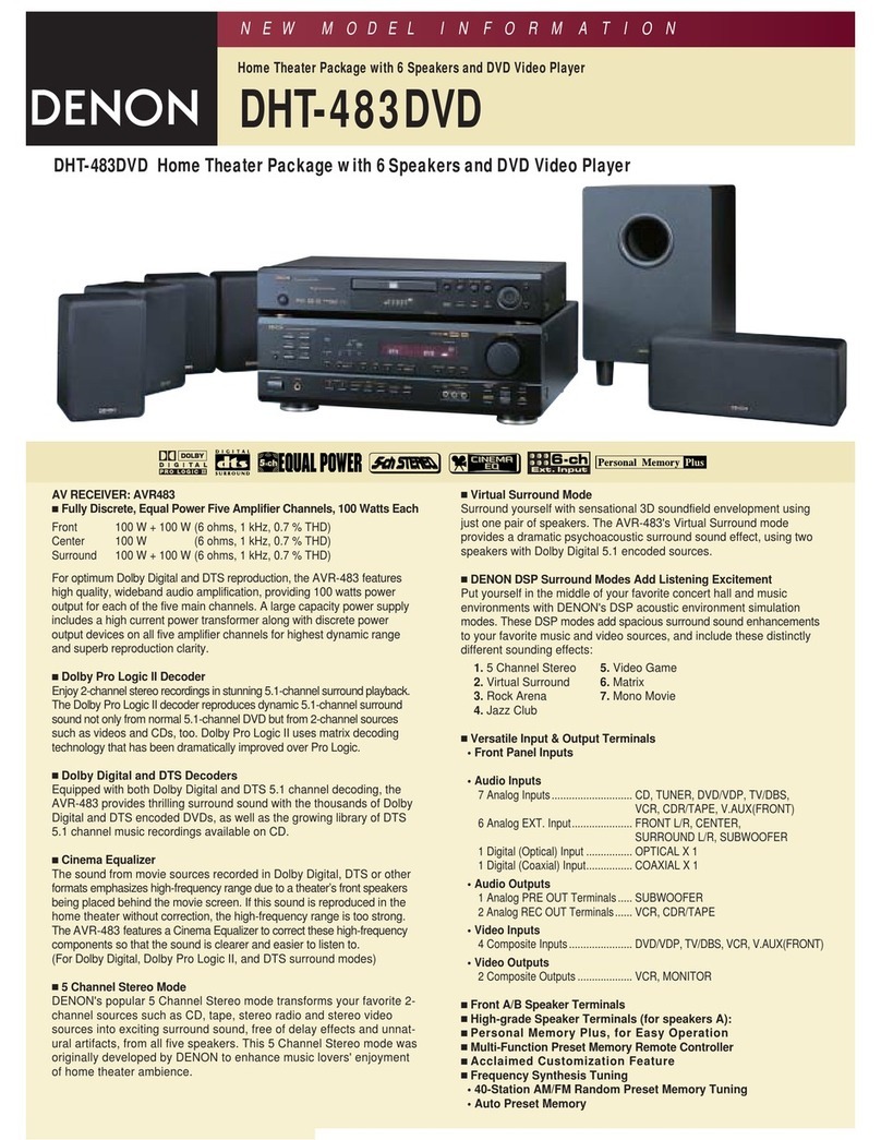 Denon DHT-483DVD User manual