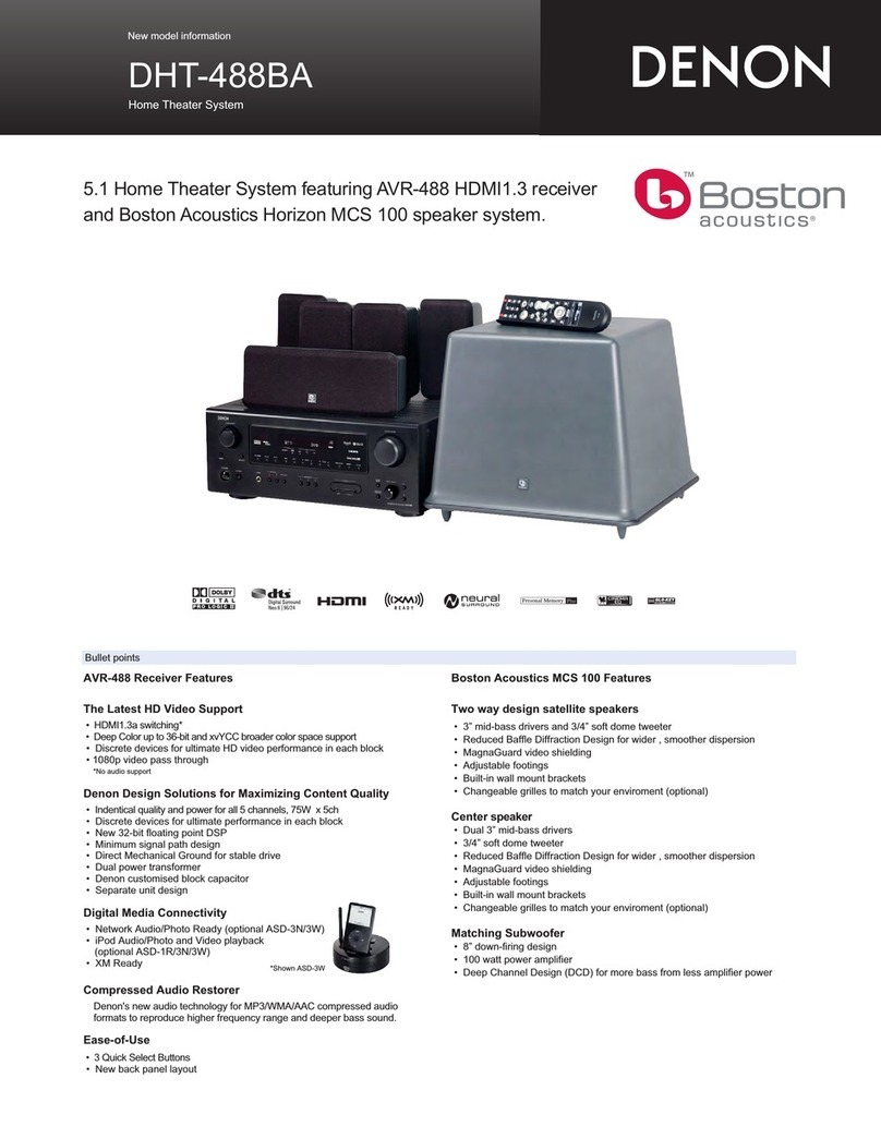 Denon DHT-488BA Specification sheet