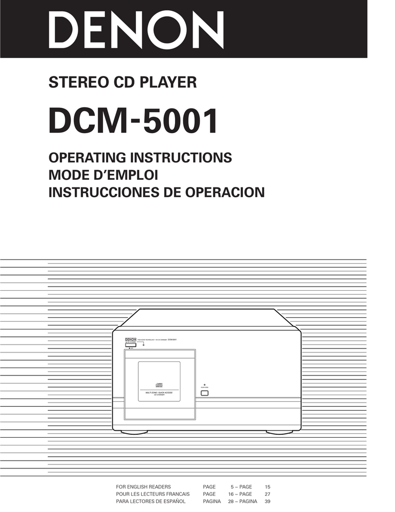 Denon DCM-5001 User manual Denon DCM-5001 User manual