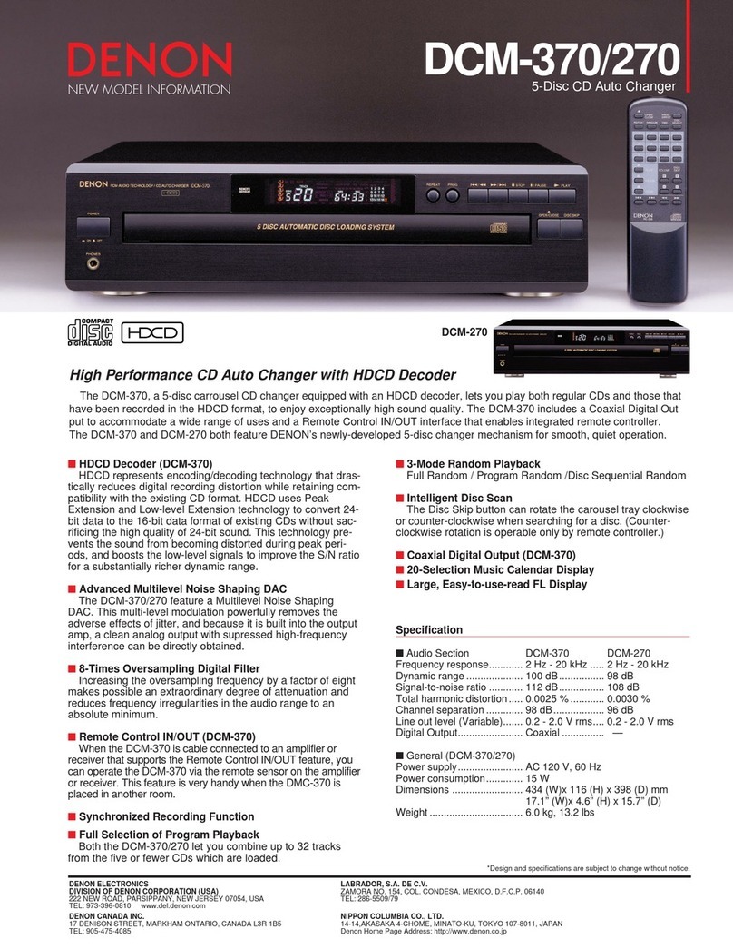 Denon DCM-270 User manual