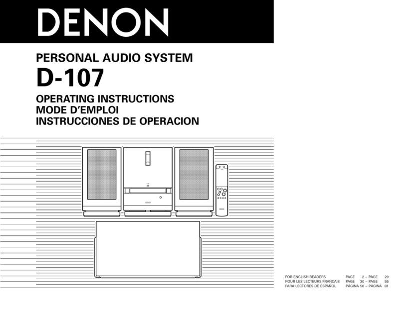 Denon D-107 User manual