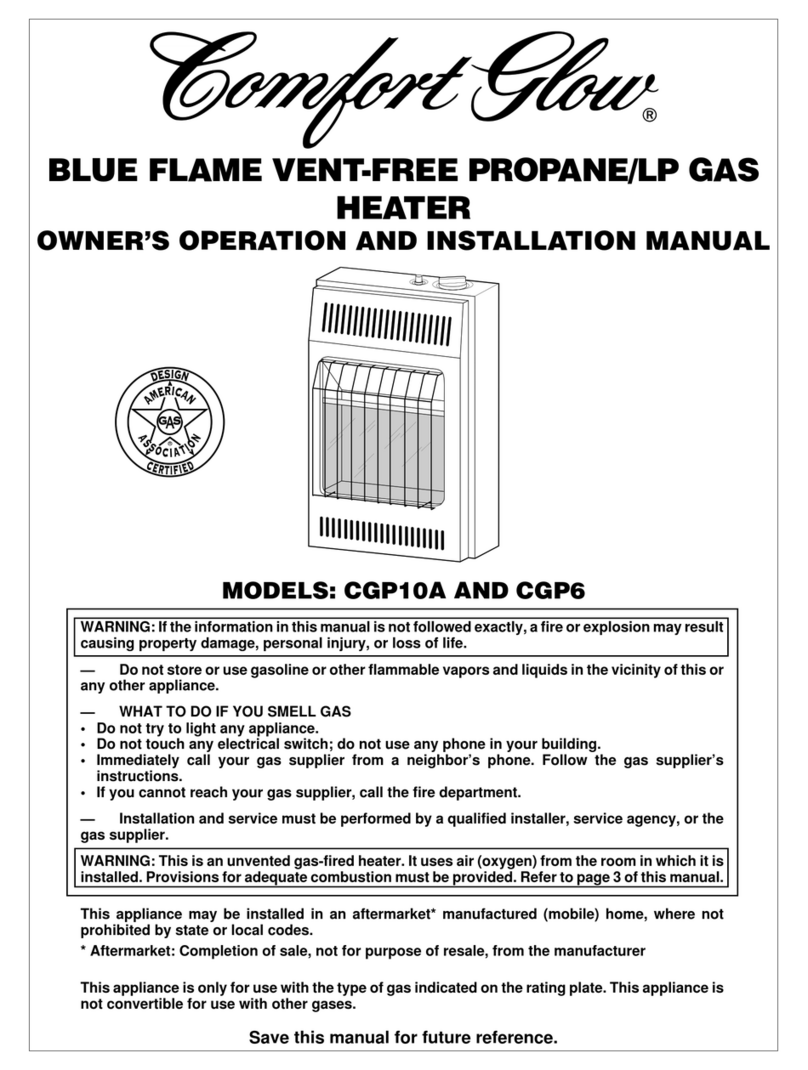 Desa Comfort Glow CGP10A Quick start guide