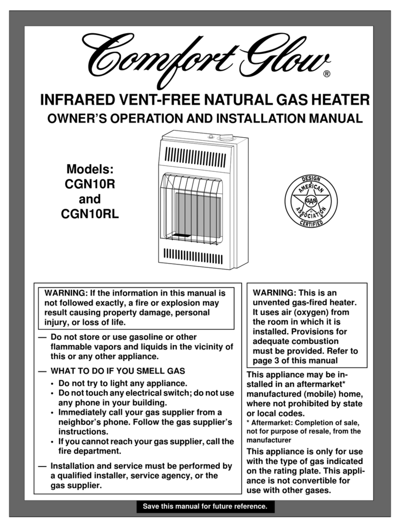 Desa Comfort Glow CGN10RL OWNER'S OPERATION AND INSTALLATION MANUAL Desa Comfort Glow CGN10RL OWNER'S OPERATION AND INSTALLATION MANUAL