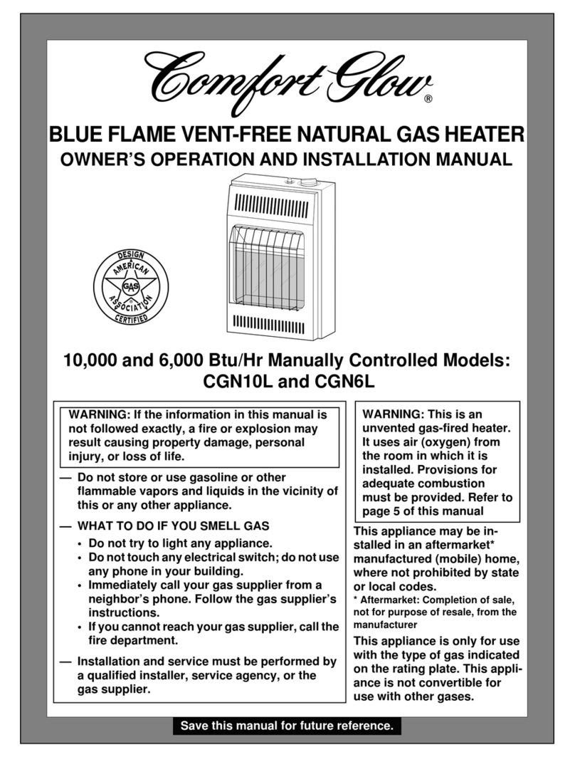 Desa Comfort Glow CGN10L OWNER'S OPERATION AND INSTALLATION MANUAL