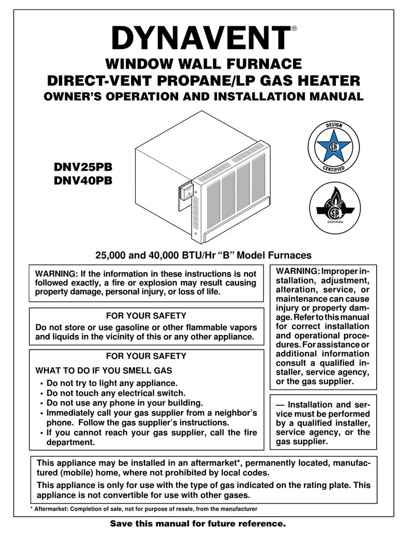 Desa DYNAVENT DNV25PB Quick start guide