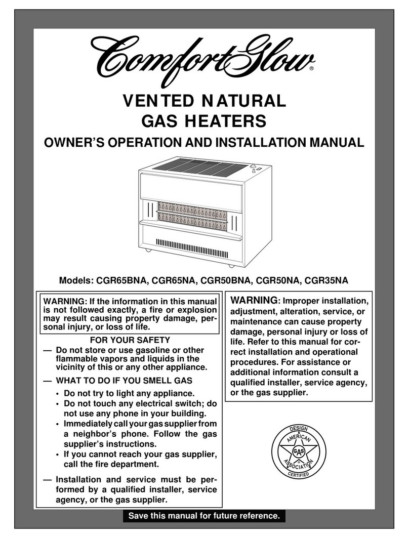 Desa Comfort Glow CGR35NA Quick start guide