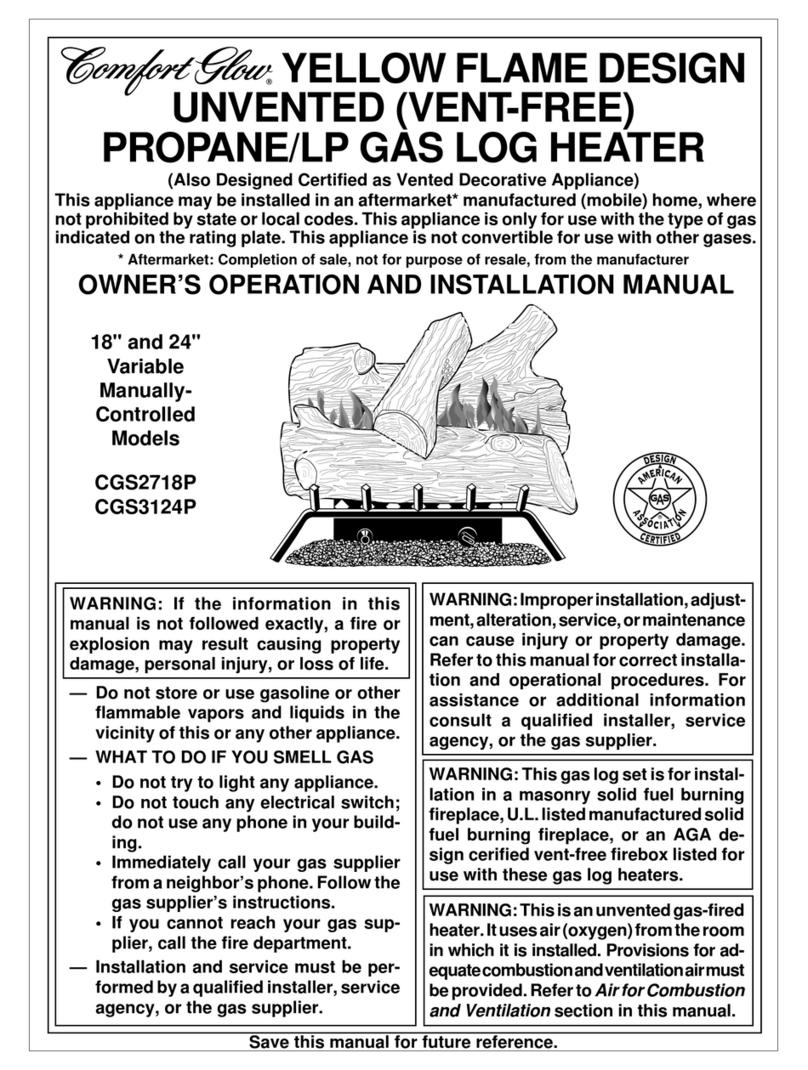 Desa Comfort Glow CGS2718P OWNER'S OPERATION AND INSTALLATION MANUAL Desa Comfort Glow CGS2718P OWNER'S OPERATION AND INSTALLATION MANUAL