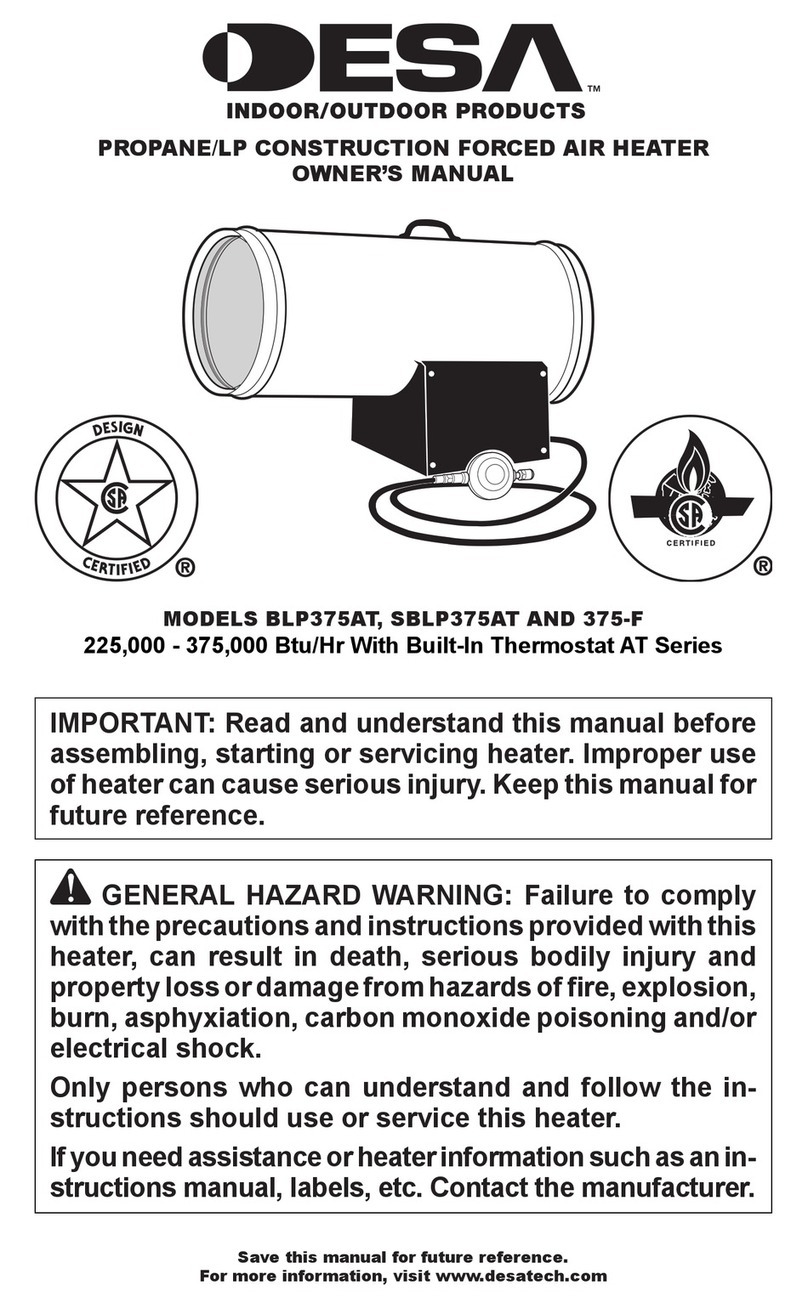 Desa 375-F User manual
