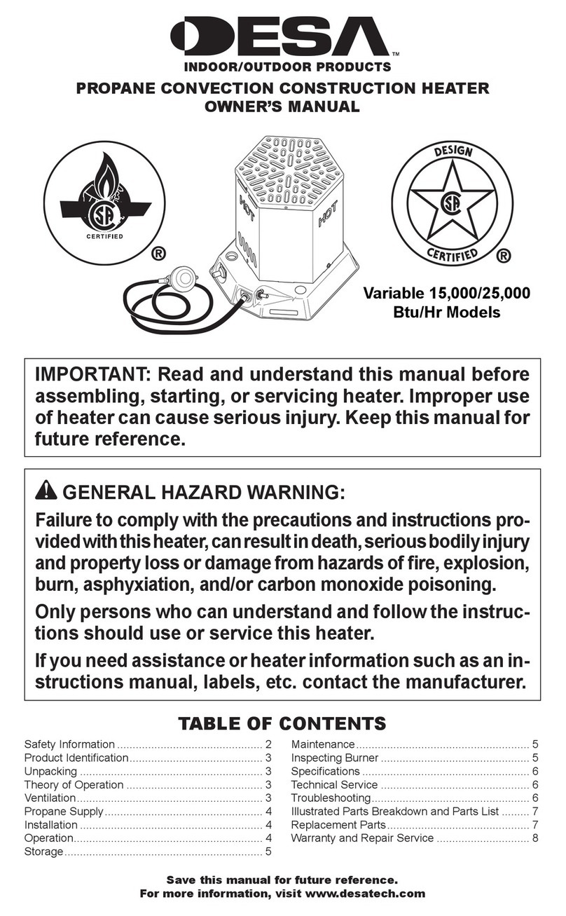 Desa Btu owner's manual