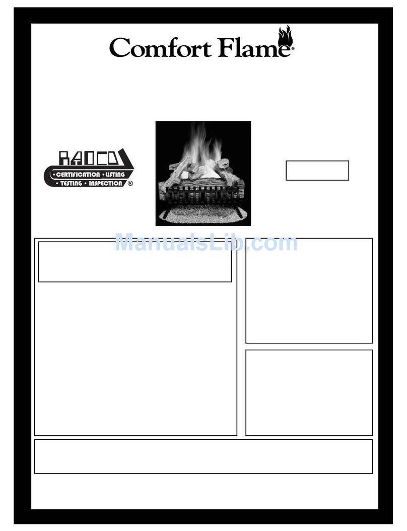 Comfortflame PCVDR24 RGA OWNER'S OPERATION AND INSTALLATION MANUAL Comfortflame PCVDR24 RGA OWNER'S OPERATION AND INSTALLATION MANUAL
