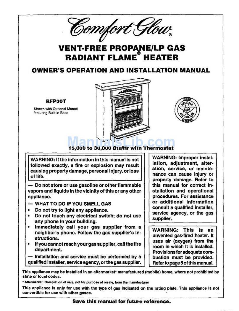 Desa Comfort Glow RFP30T Quick start guide Desa Comfort Glow RFP30T Quick start guide