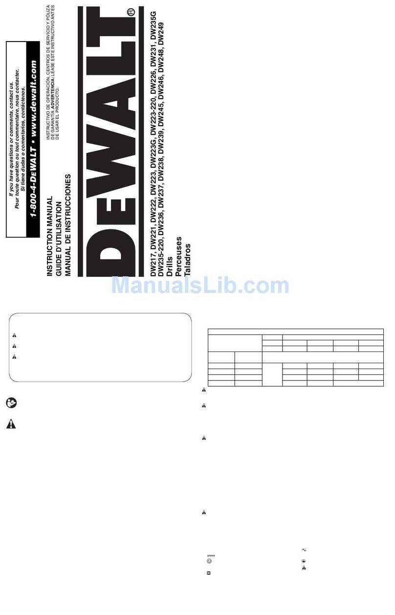 DeWalt DW217 User manual DeWalt DW217 User manual