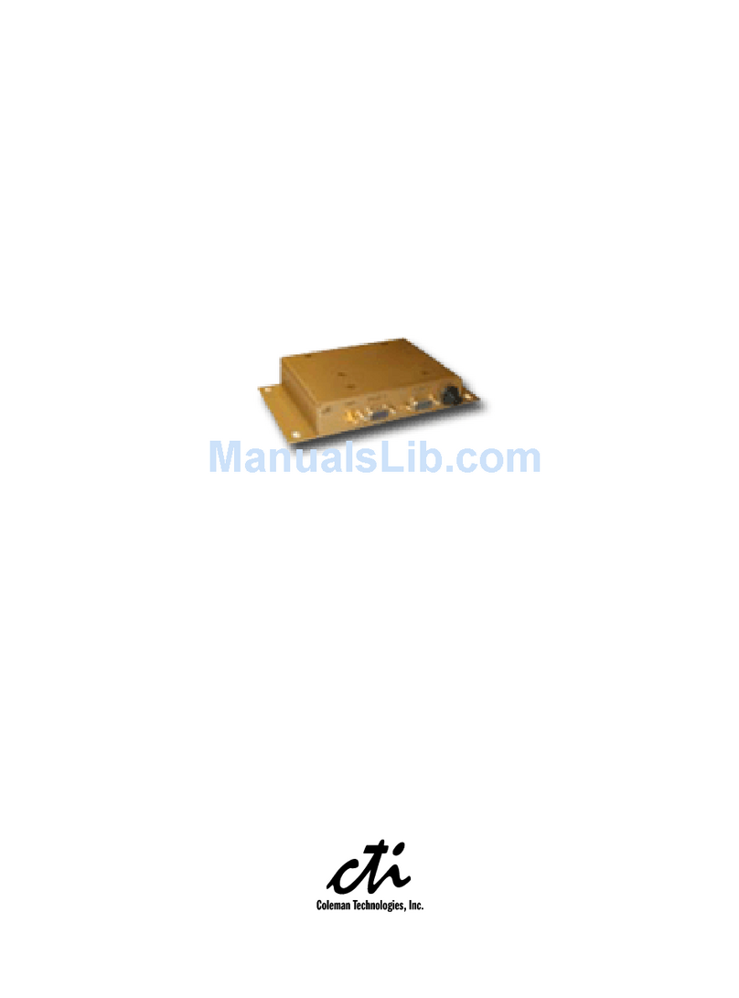 Coleman Technologies SV12 user manual