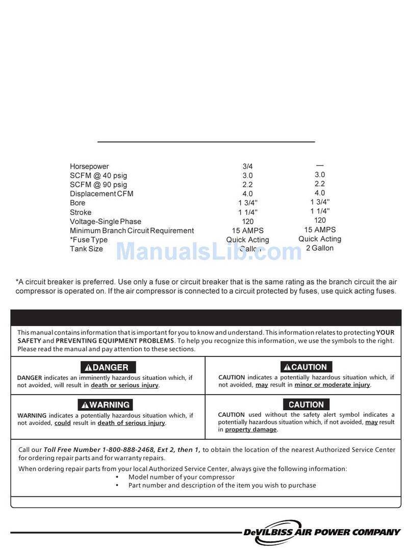 DeVilbiss FA752-3 owner's manual