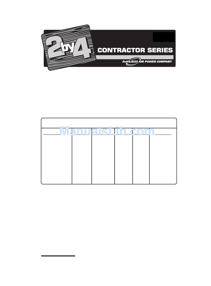 DeVillbiss Air Power Company 2by4 Contractor Series Operation manual DeVillbiss Air Power Company 2by4 Contractor Series Operation manual