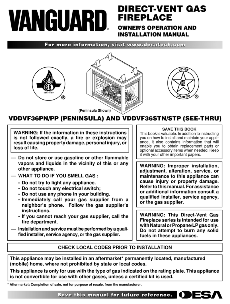 Desa VDDVF36PN/PP OWNER'S OPERATION AND INSTALLATION MANUAL