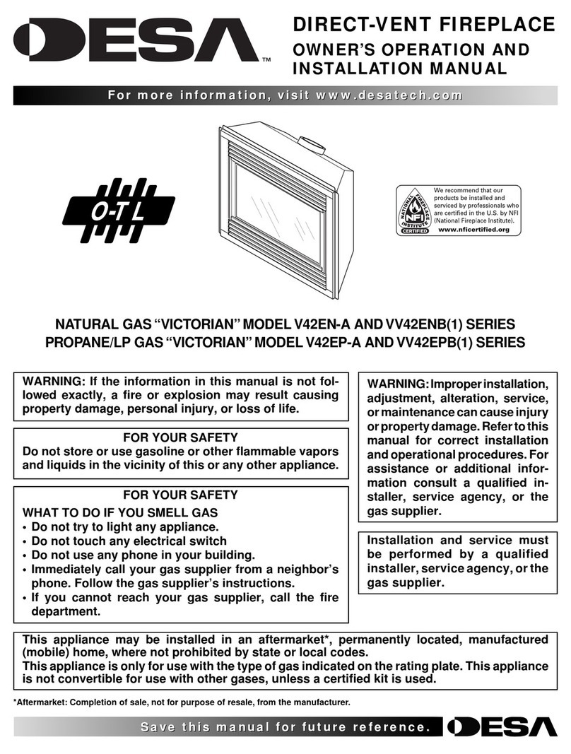 Desa Victorian V42EN-A Series OWNER'S OPERATION AND INSTALLATION MANUAL