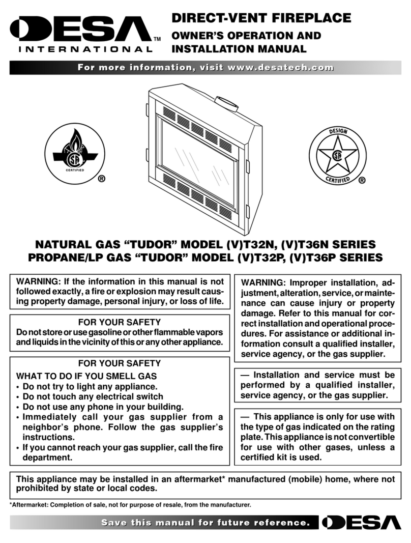 Desa T32N, T36N, T32P, T36P Owner's operating and installation manual