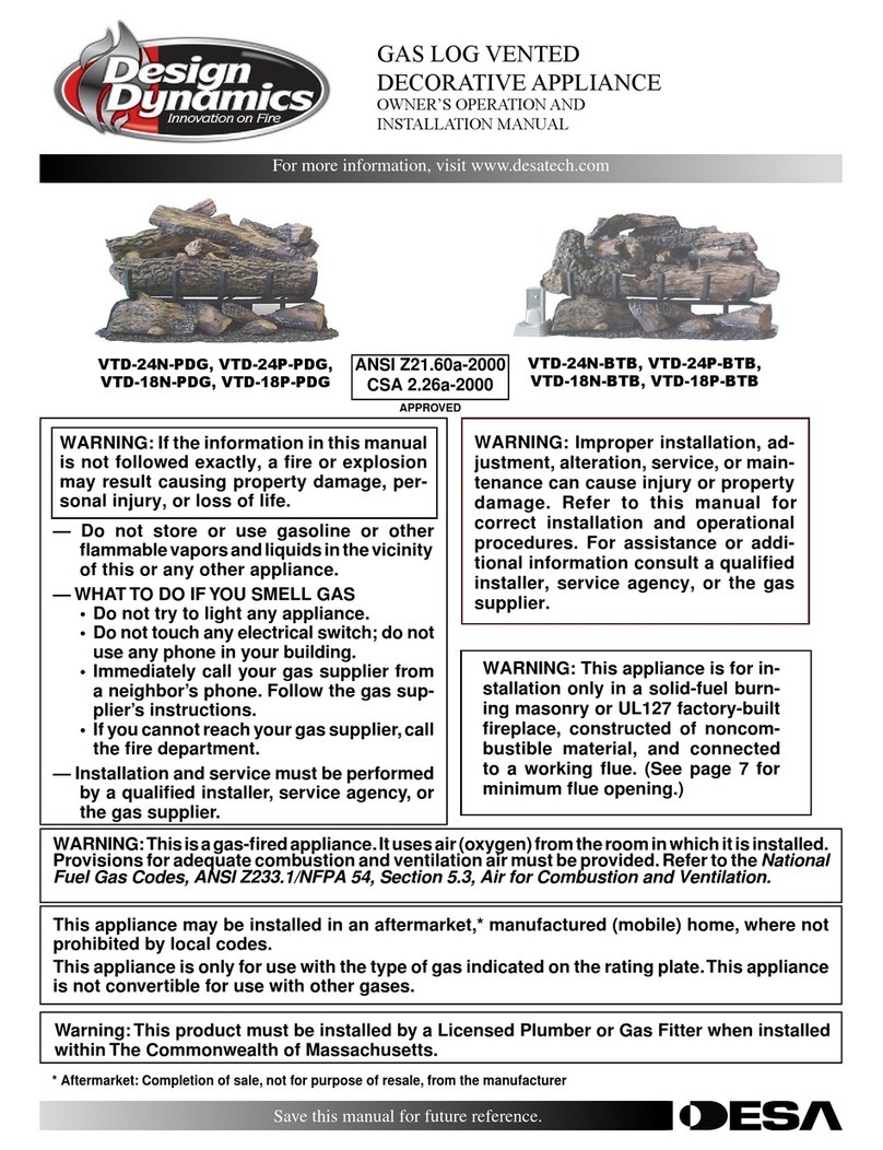 Desa Design Dynamics VTD-18P-PDG Quick start guide