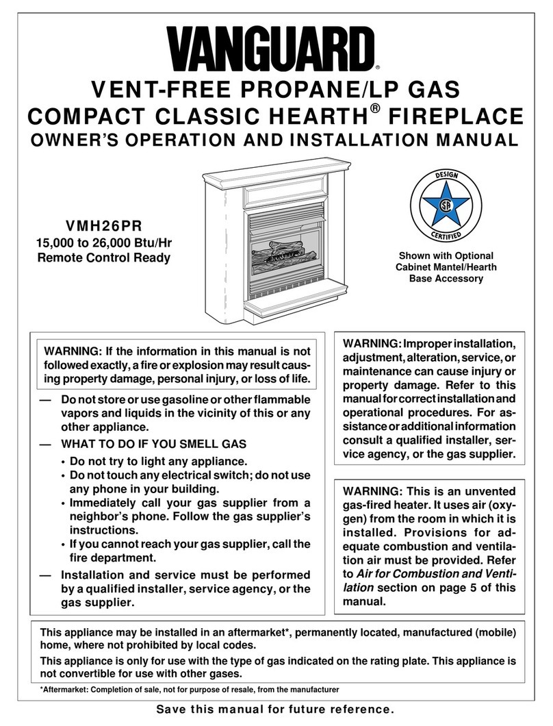 Desa Vanguard VMH26PR OWNER'S OPERATION AND INSTALLATION MANUAL
