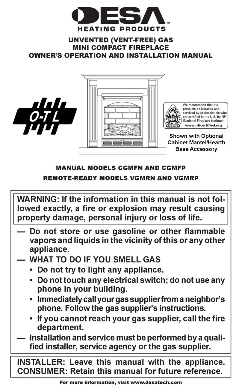 Desa CGMFN OWNER'S OPERATION AND INSTALLATION MANUAL Desa CGMFN OWNER'S OPERATION AND INSTALLATION MANUAL