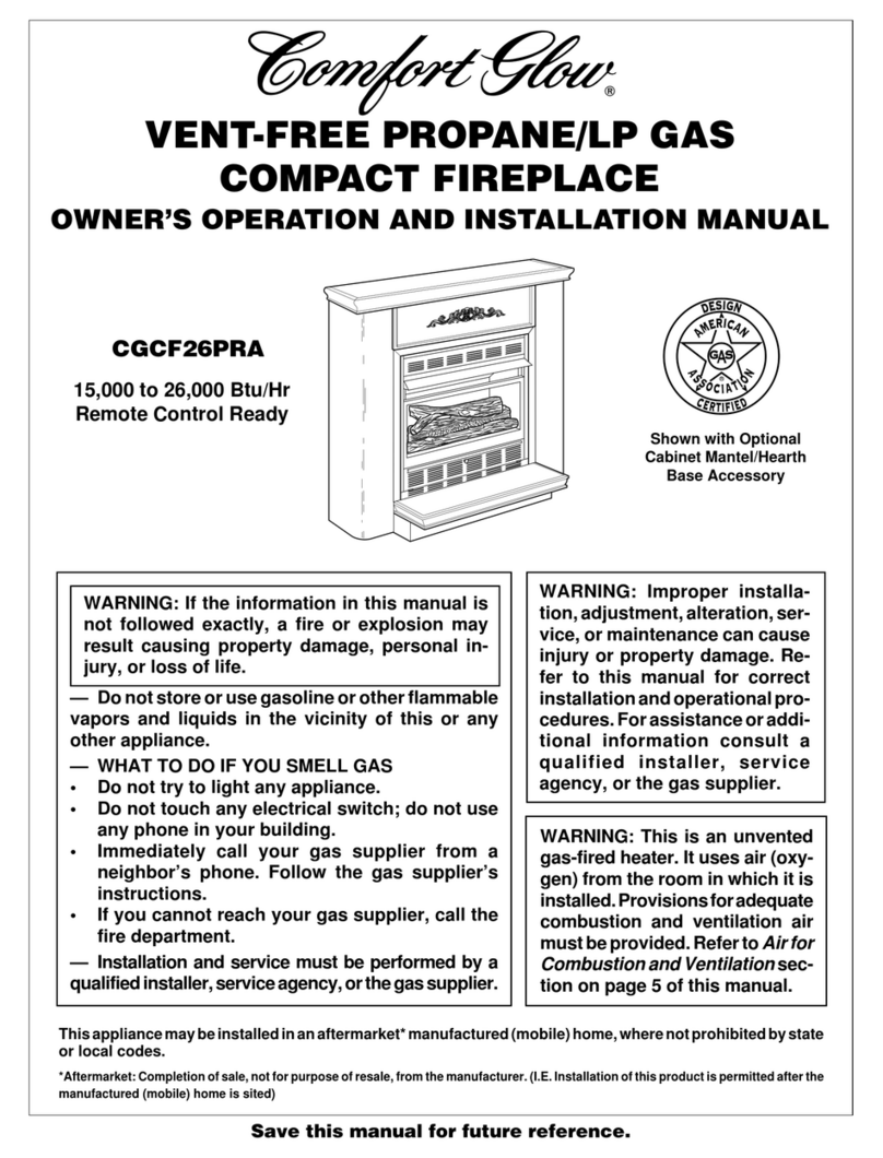 Desa Comfort Glow CGCF26PRA Quick start guide