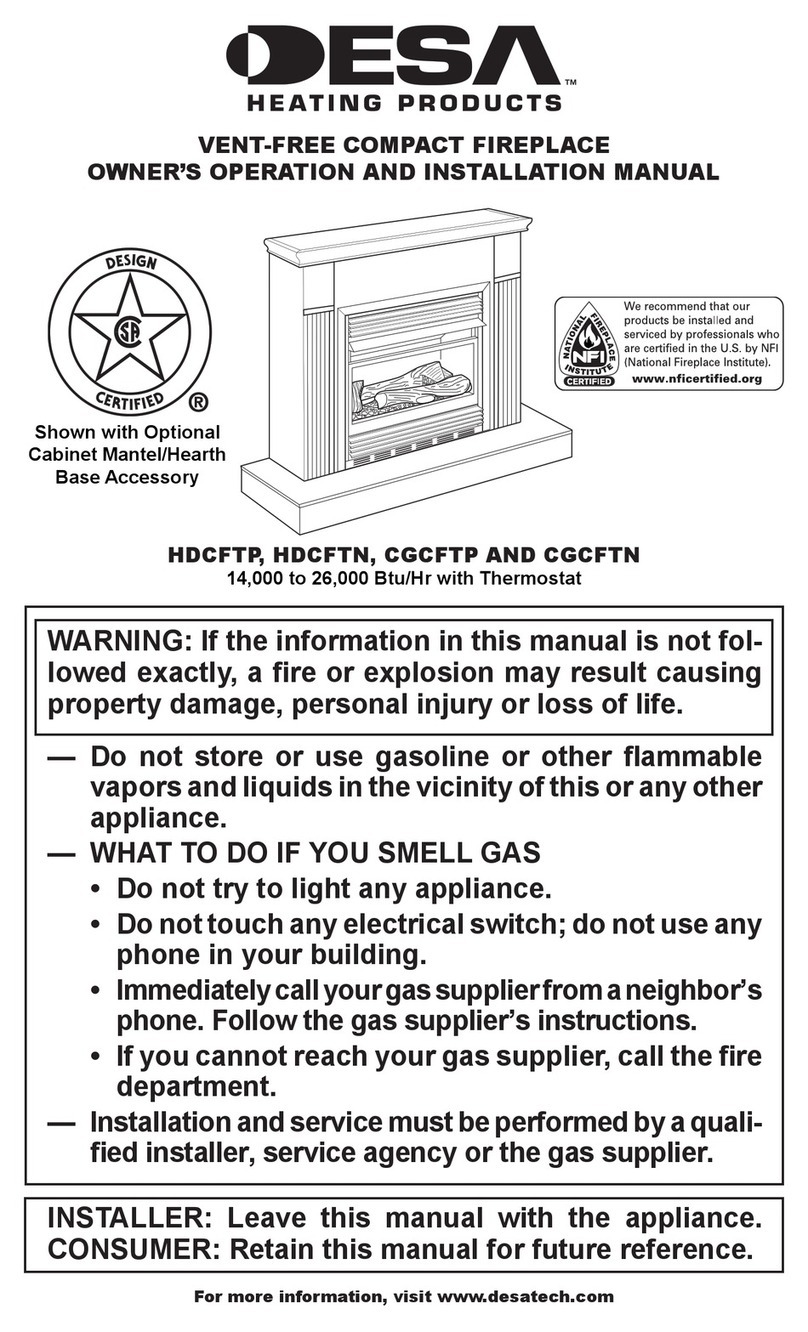 Desa CGCFTP OWNER'S OPERATION AND INSTALLATION MANUAL Desa CGCFTP OWNER'S OPERATION AND INSTALLATION MANUAL